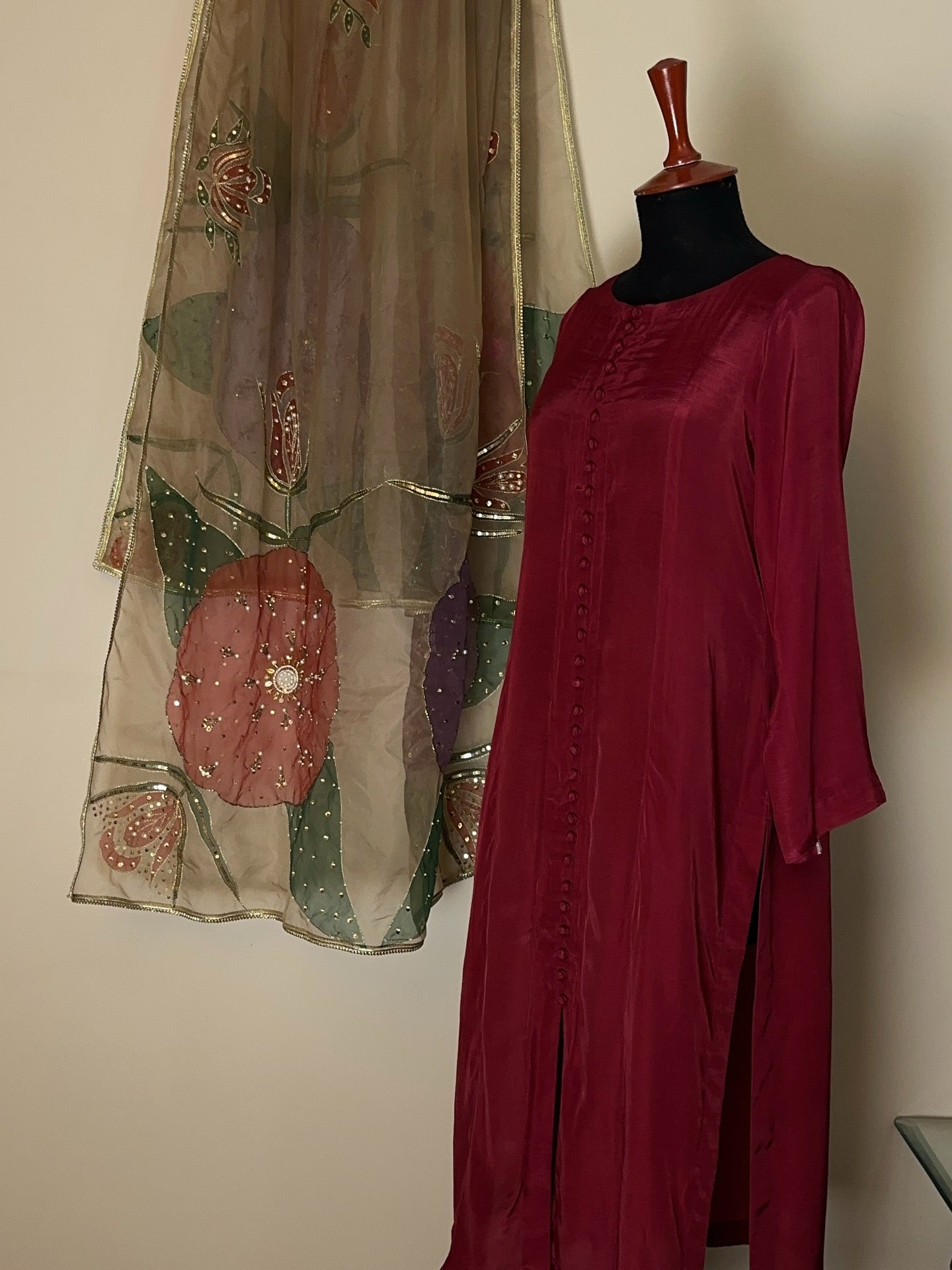 Red Silk Dress